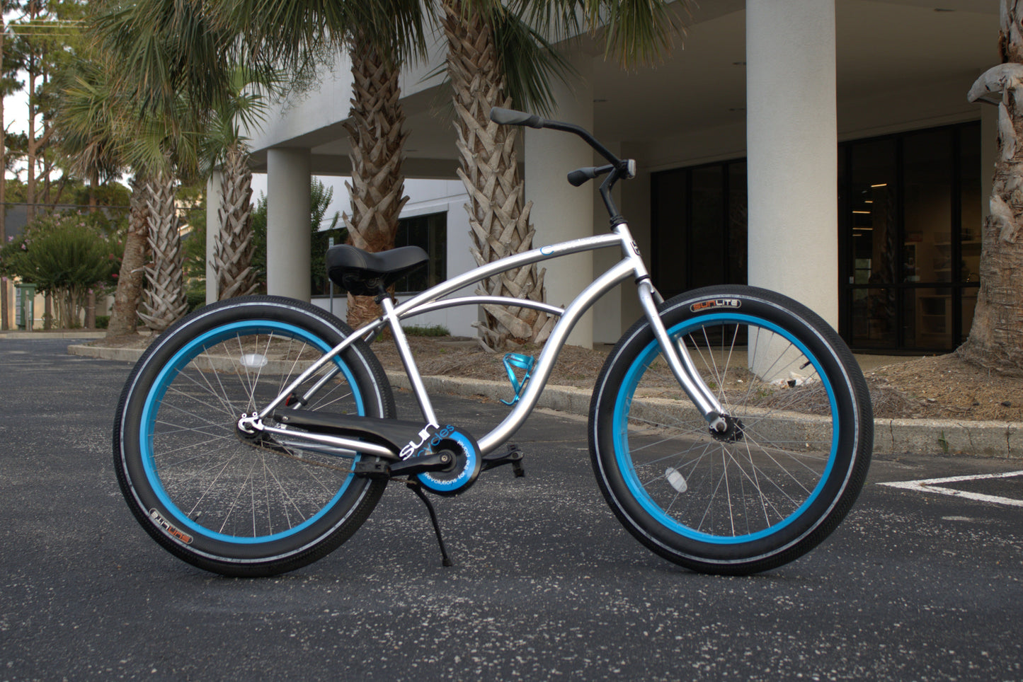 26in Silver Fat Tire Beach Cruiser